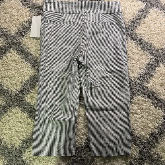 Rekucci Ease Into Comfort Capri Pants Black White Stripe Sz‎ 14 NWT - Picture 7 of 7